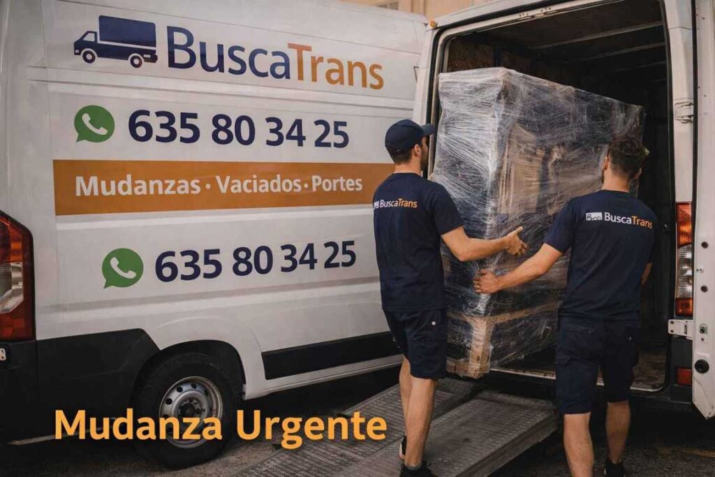 2 operarios cargando mudanza urgente en Bcn