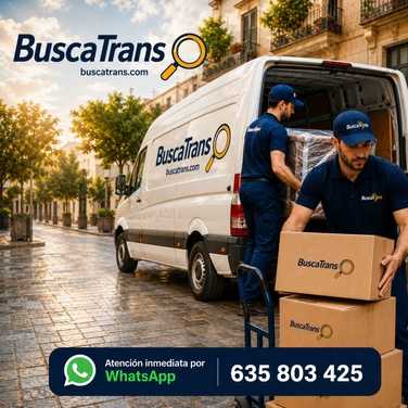 2 operarios de BuscaTrans trabajando en Barcelona