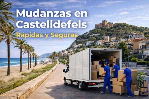 mudanza en la Pineda Castelldefels operarios trabajando