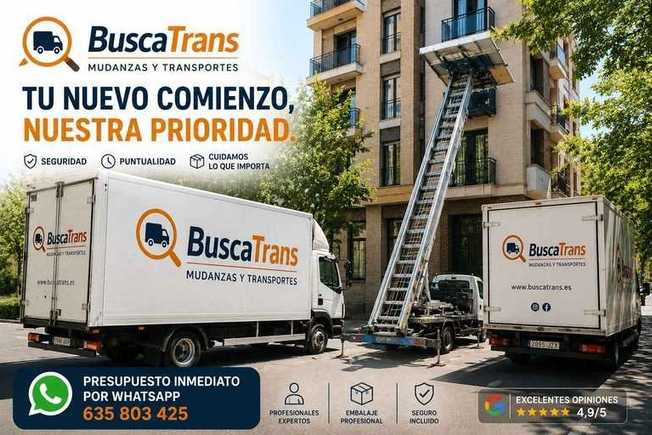 Operarios descargando un camion de mudanzas BuscaTrans