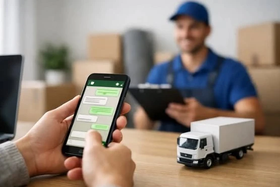 BuscaTrans haciendo presupuesto por Whatsapp con el cliente